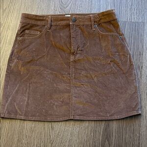 Old Navy Brown Velvet Mini Skirt